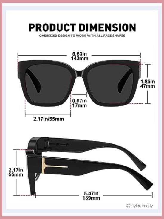 Oversized Fit Over Glasses Polarized Sunglasses UV Protection Driving main image 6